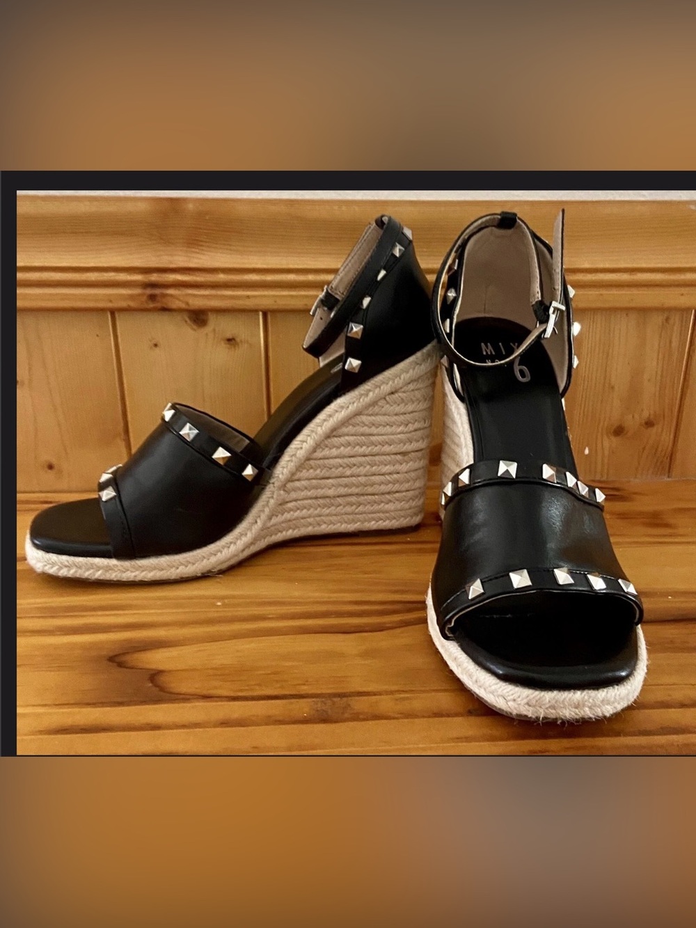 Mix No. 6 Dreamm Espadrille Sandals, Women's Size 8 M Black New without box - Picture 3 of 7